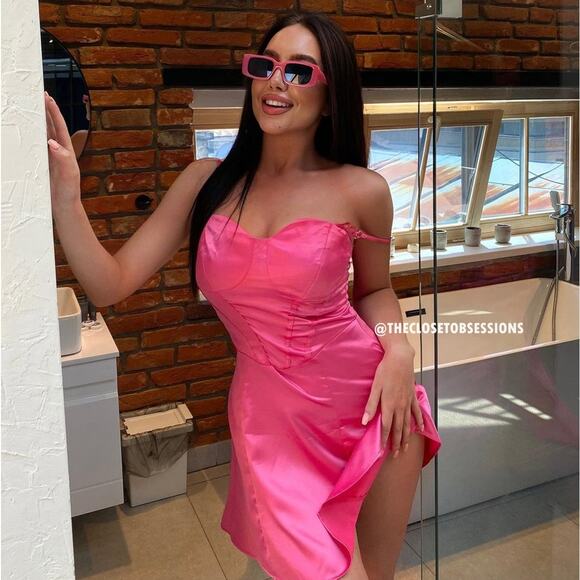 ZARA V-Neck Mini Dress with Link Straps NWT - Picture 9 of 16